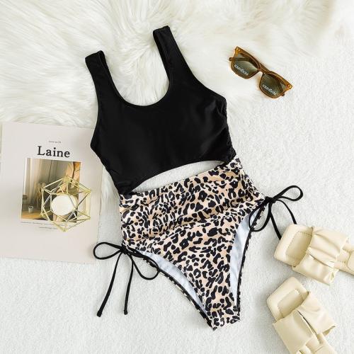 Polyamide & Polyester One-piece Swimsuit printed leopard PC