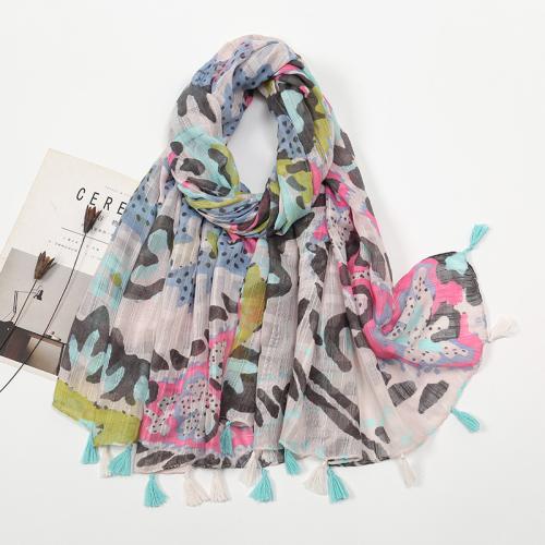 Polyester Multifunction Women Scarf thermal printed PC