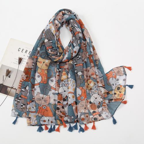 Voile Fabric Multifunction Women Scarf thermal animal prints PC