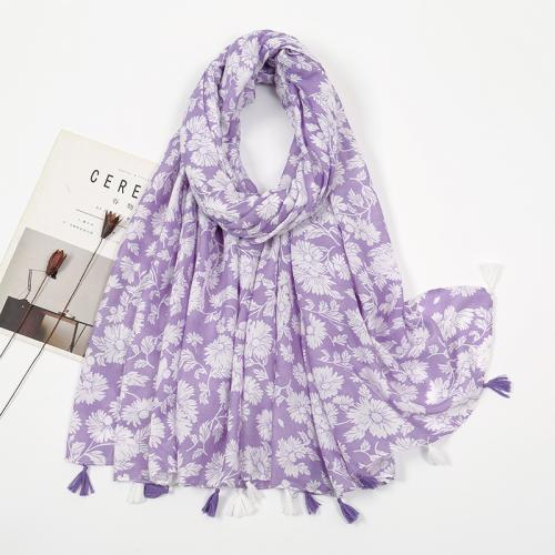 Cotton Multifunction Women Scarf thermal floral PC
