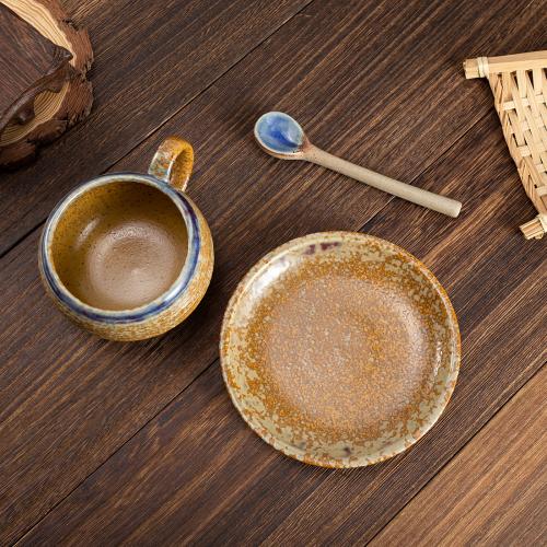 Porcelaine Tasse de café Plaque & Tasses & Cuillère plus de couleurs pour le choix Ensemble