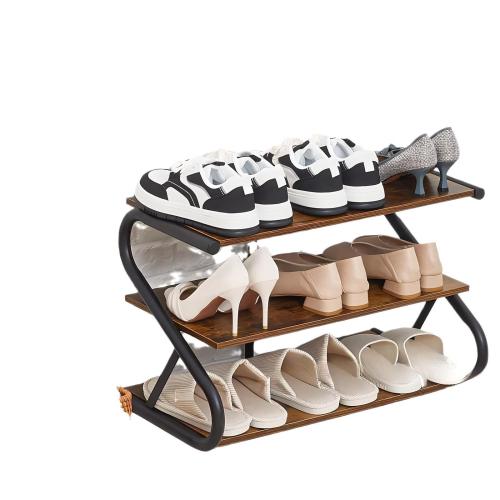 Metal & Wooden triple layer Shoes Rack Organizer durable PC