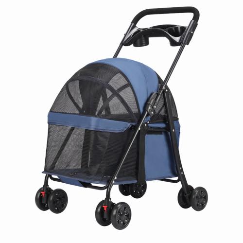 Carbon Steel & Oxford foldable Pet stroller portable & hardwearing PC