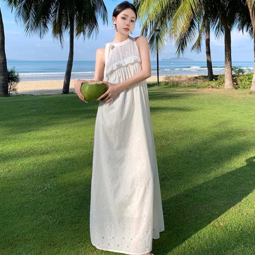 Polyester One-piece Dress & loose white PC
