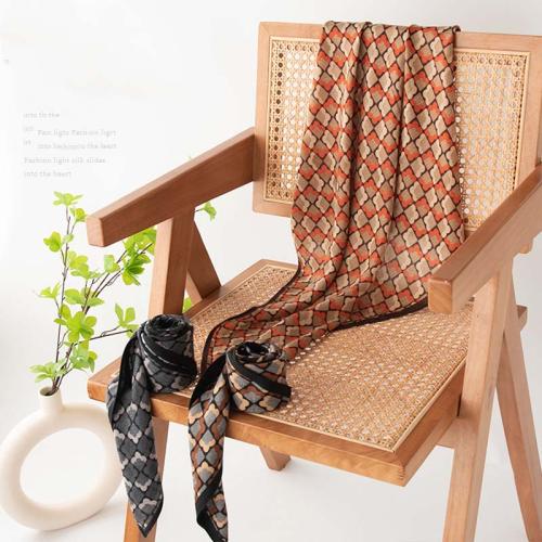 Polyester Easy Matching Square Scarf printed plaid PC