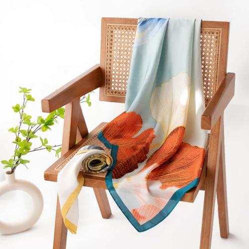 Polyester Quadratischer Schal, Gedruckt, Floral, mehr Farben zur Auswahl,  Stück