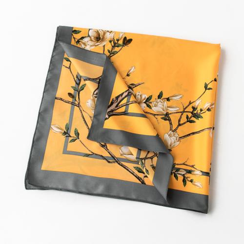 Polyester Vierkante sjaal Afgedrukt Bloemen meer kleuren naar keuze stuk