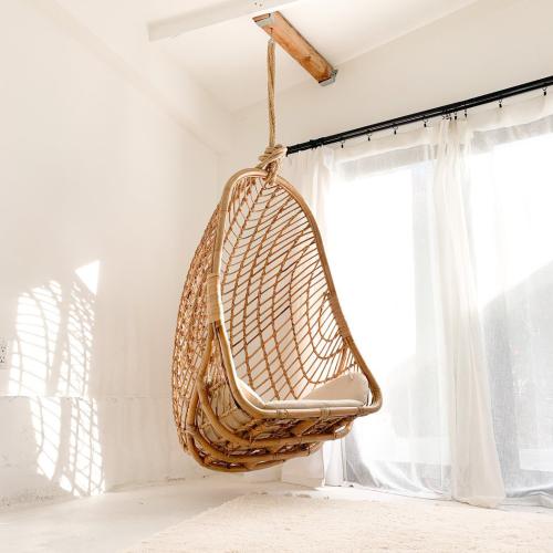 Rattan Swing Hanging Seat durable & breathable handmade PC