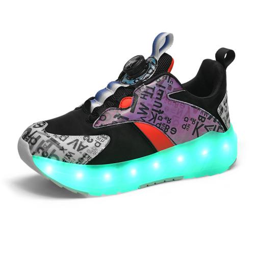 Thermo Plastic Rubber & Thermoplastic Polyurethane Children Wheels Shoes with LED lights Pair