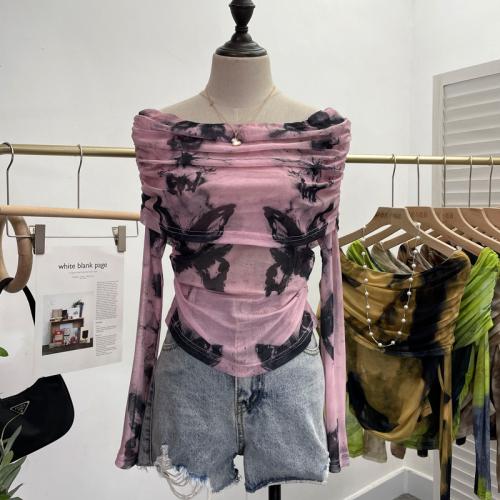 Gaas & Polyester Vrouwen lange mouwen blouses verschillende kleur en patroon naar keuze meer kleuren naar keuze : stuk