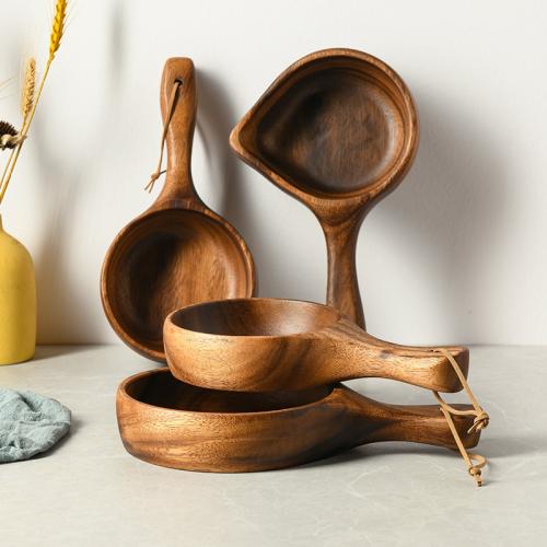Wooden Bowl Solid brown PC