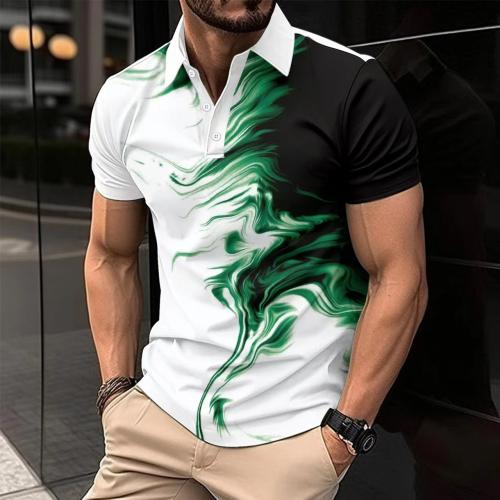 Chemische vezel & Polyester Polo Shirt Afgedrukt meer kleuren naar keuze stuk