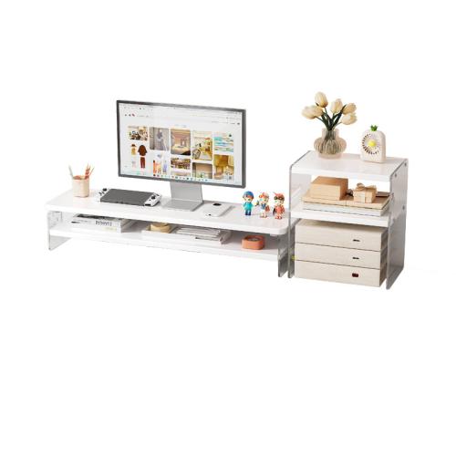 Wooden & Acrylic Multilayer Shelf PC