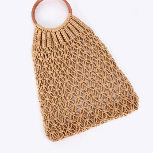 Cotton Cord Handmade Woven Tote large capacity & hollow PC