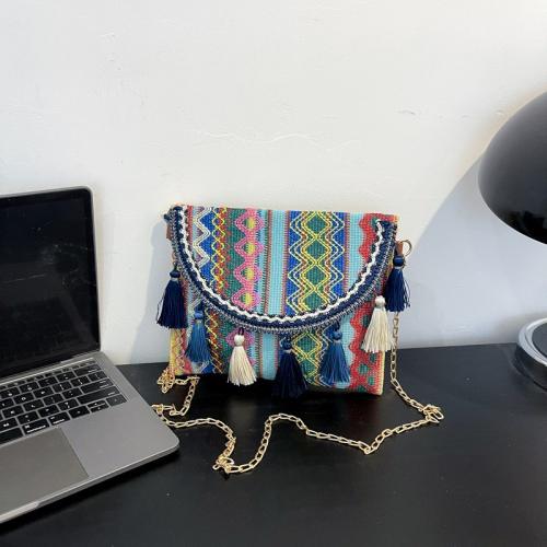 Cloth Box Bag Shoulder Bag with chain & durable plaid PC