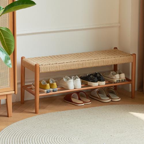 Solid Wood Shoes Rack Organizer Solid khaki PC