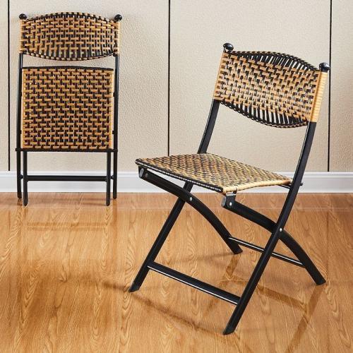 籐 折りたたみ椅子 単色 混合色 一つ