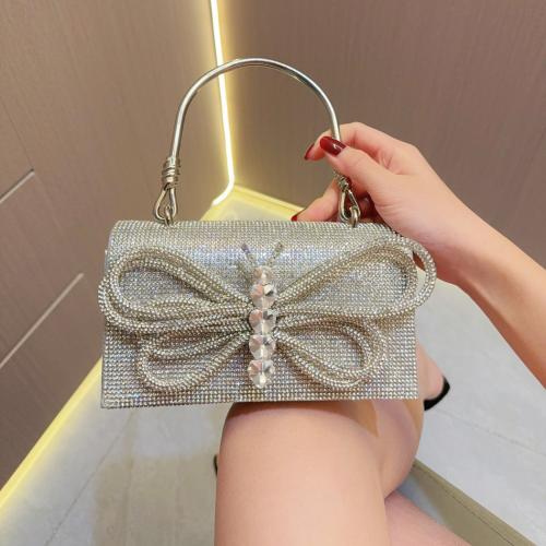 Polyester Easy Matching Clutch Bag with rhinestone butterfly pattern PC