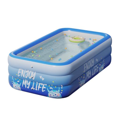 PVC Inflatable Inflatable Pool durable printed blue PC