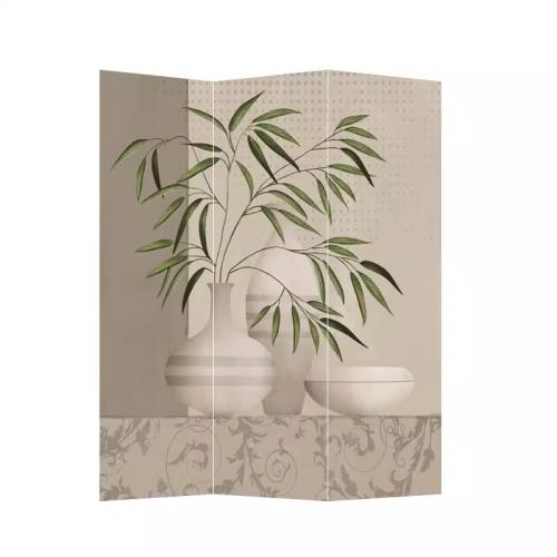 Cedar & canvas foldable & Multifunction Floor Screen durable bamboo PC