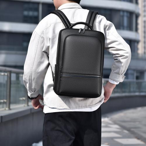 PU Leather Load Reduction Computer Backpack large capacity & hardwearing & waterproof Polyester Solid PC