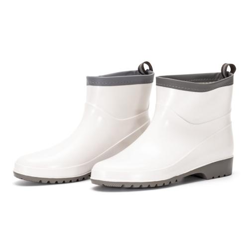 PVC Rain Boots & anti-skidding Solid white Pair