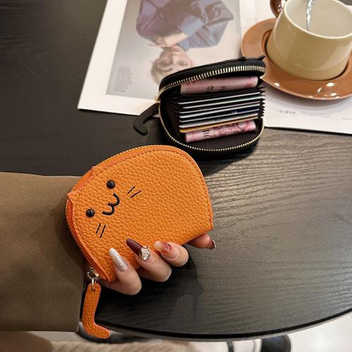 PU Leather Card Bag durable & Cute Solid PC