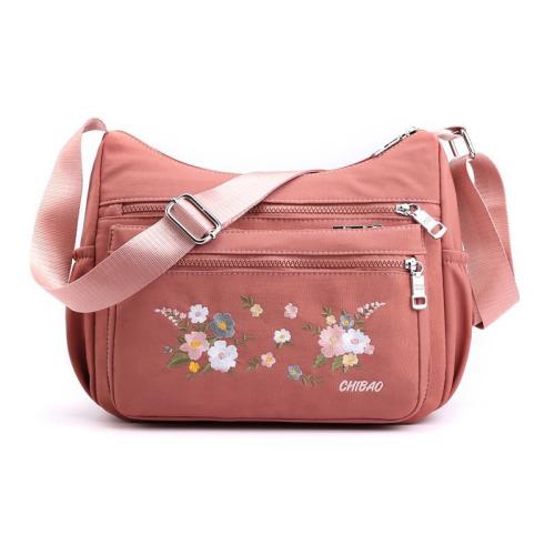 Nylon Easy Matching Crossbody Bag large capacity & embroidered floral PC