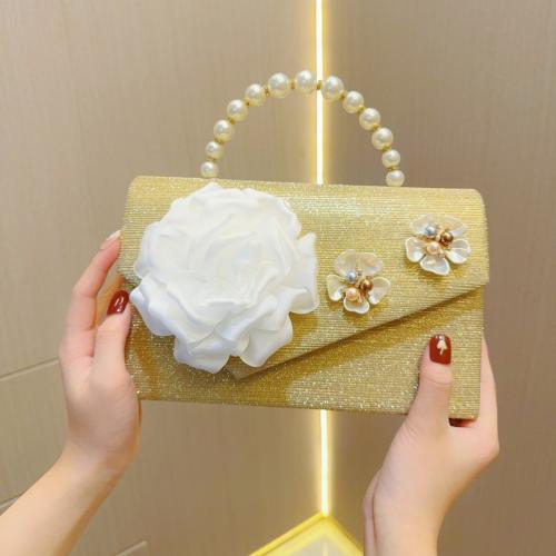 Polyester Easy Matching Clutch Bag floral gold PC