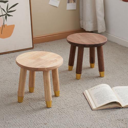 Brass & Solid Wood Stool durable & anti-skidding Solid PC