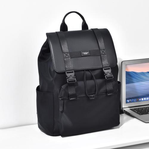 Polyester Backpack large capacity & hardwearing & waterproof Solid black PC