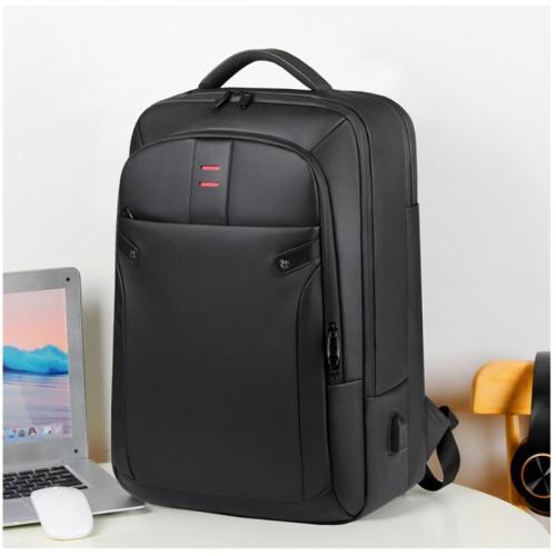 Polyester Backpack large capacity & hardwearing & with USB interface & waterproof PC