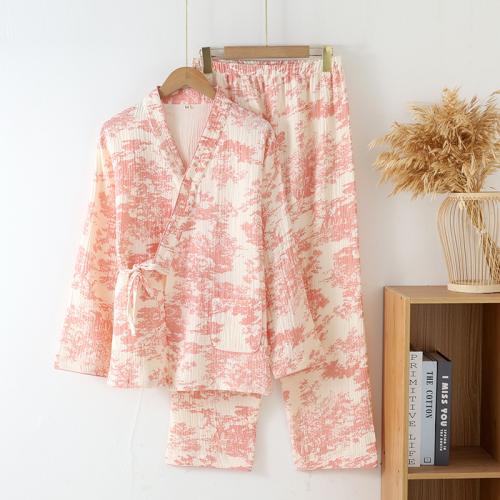 Baumwolle Frauen Pyjama Set, Hosen & Nach oben, mehr Farben zur Auswahl,  Festgelegt
