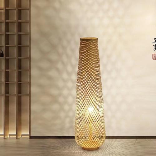 Bambou & Bois Lampe de plancher pièce