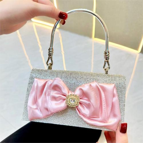 Polyester Easy Matching Clutch Bag with rhinestone butterfly pattern PC