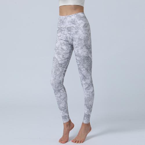 Spandex & Polyester Women Yoga Pants lift the hip printed PC