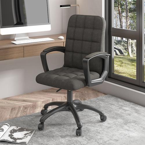 Cloth & Wood & Cotton Linen adjustable & 360degree rotation Office Chair PC