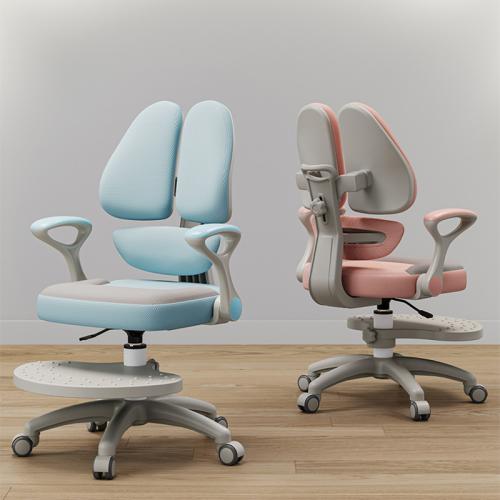 Cloth & Polypropylene-PP adjustable Student Chair with pulley & breathable Sponge PC