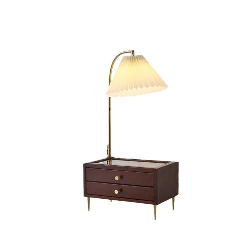 Glass & Solid Wood & Iron & PVC button Table Lamp PC