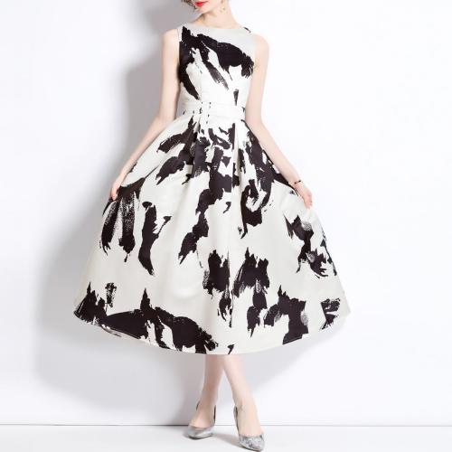 Polyester Einteiliges Kleid, Gedruckt,  Stück