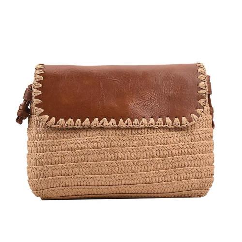 Paper Rope & PU Leather Easy Matching Crossbody Bag PC