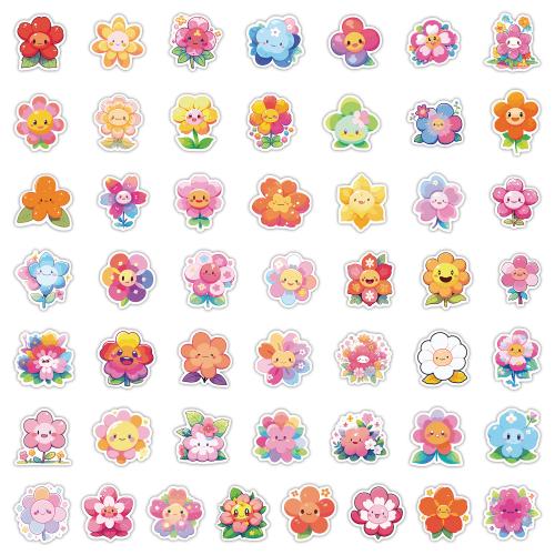 Pressure-Sensitive Adhesive & PVC Decorative Sticker for home decoration & durable & waterproof floral mixed colors Bag
