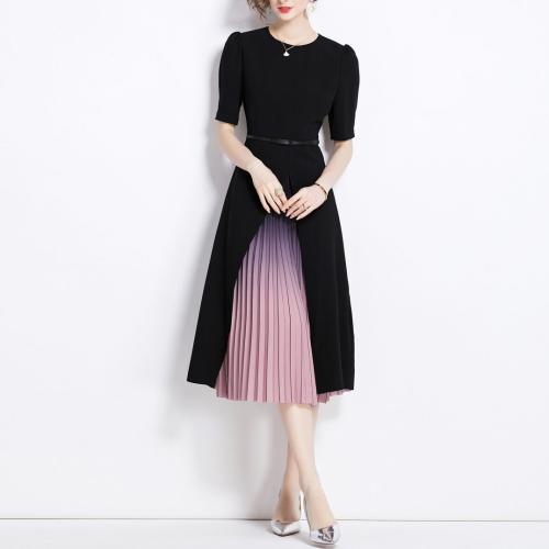 Polyester One-piece Dress slimming black PC