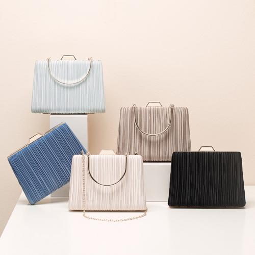 Polyester Box Bag & Pleat Clutch Bag Solid PC