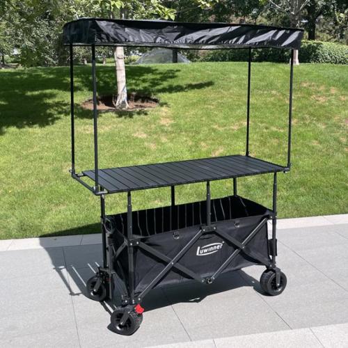 Metal adjustable & foldable Service Trolley sun protection PC