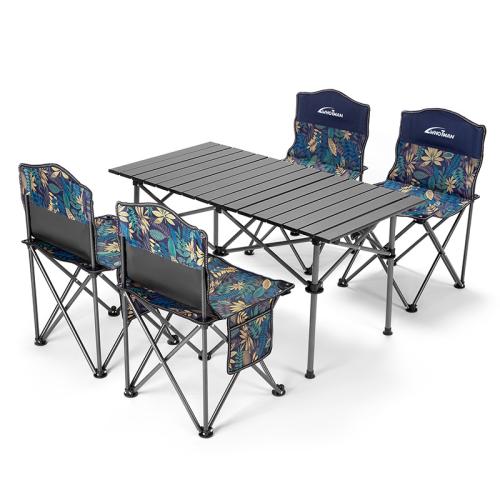 Aluminium Alloy & Iron & Oxford Outdoor Foldable Furniture Set durable & multiple pieces black Set