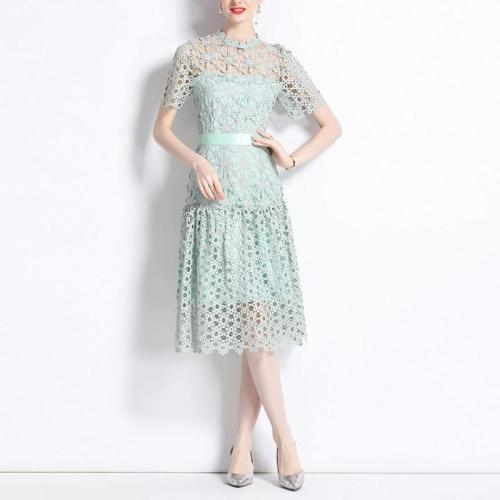 Lace & Polyester One-piece Dress slimming PC