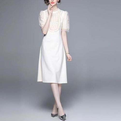 Polyester One-piece Dress slimming Solid PC