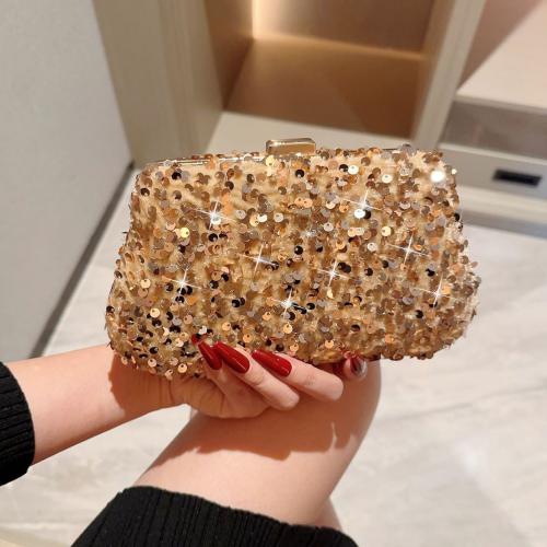 Sequin & Polyester Easy Matching Clutch Bag champagne PC