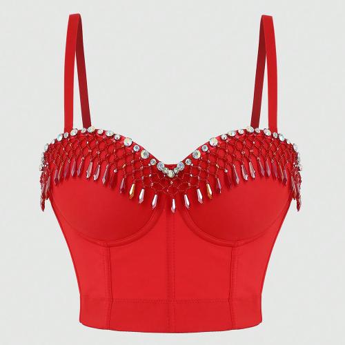 Poliestere Camisole Rosso kus